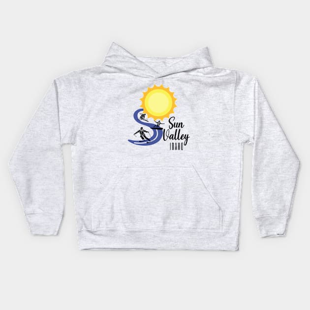 Sun Valley, Idaho USA. Gift Ideas For The Ski Enthusiast. Kids Hoodie by Papilio Art